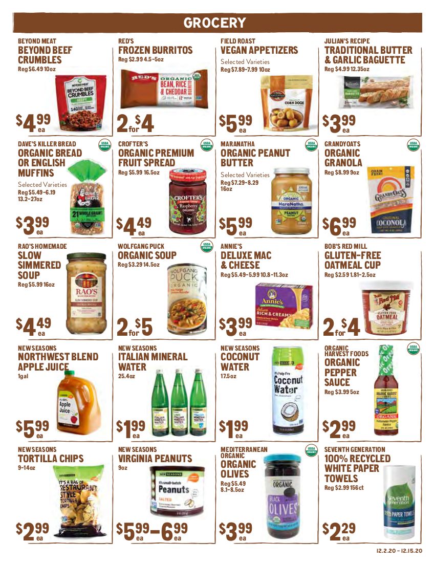 New Seasons Market (CA) Weekly Ad Flyer December 2 to December 15, 2020