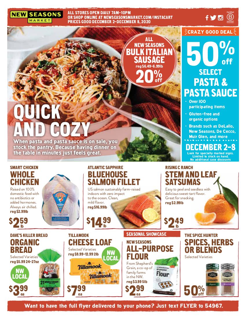 New Seasons Market (OR) Weekly Ad Flyer December 2 to December 8, 2020
