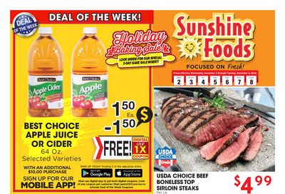 Sunshine Foods Weekly Ad Flyer December 2 to December 8, 2020