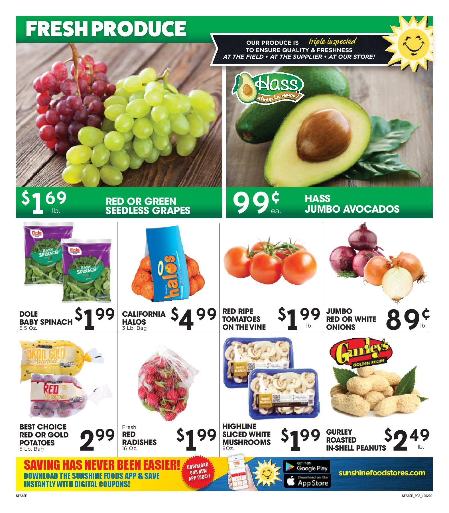 Sunshine Foods Weekly Ad Flyer December 2 to December 8, 2020