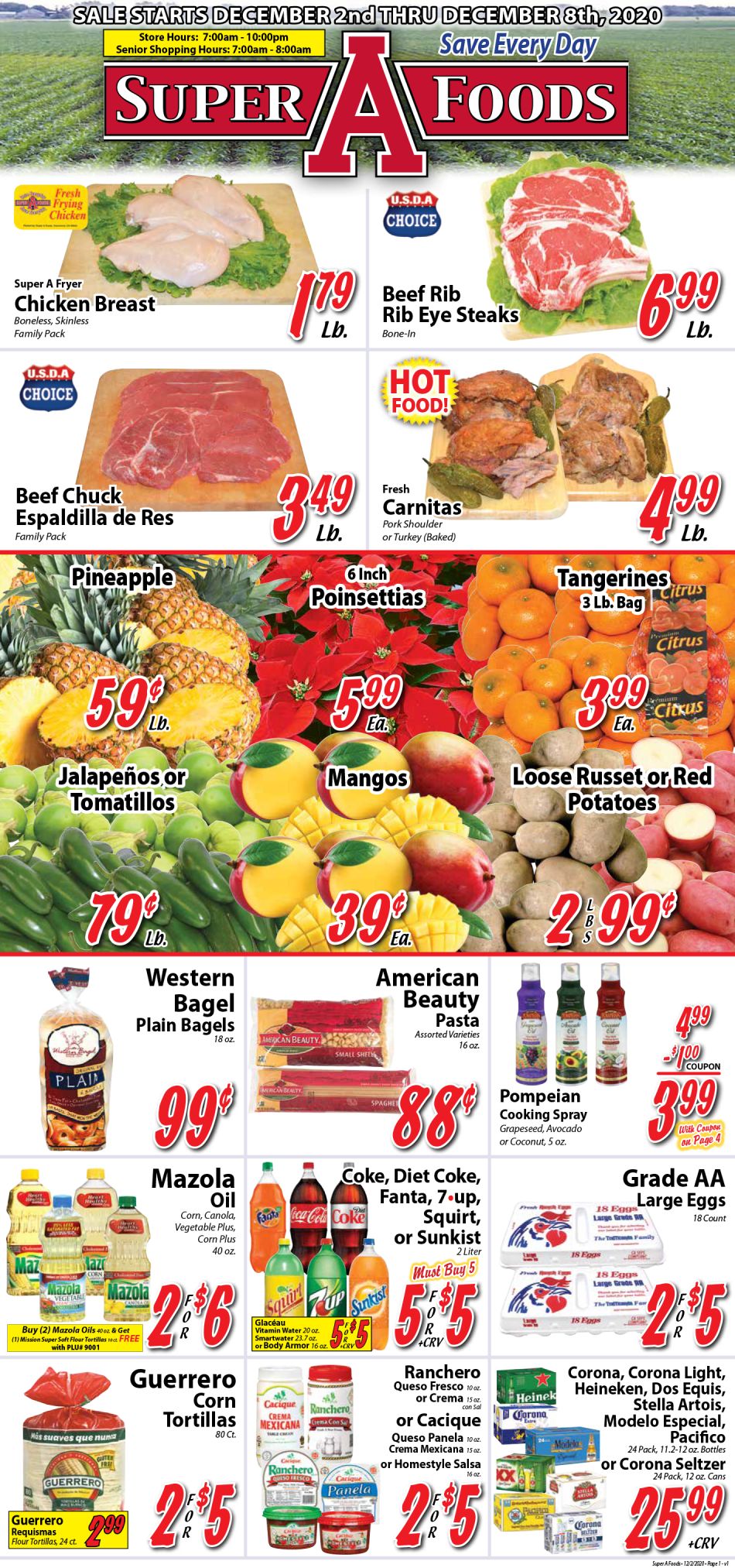 Super A Foods Weekly Ad Flyer December 2 to December 8, 2020