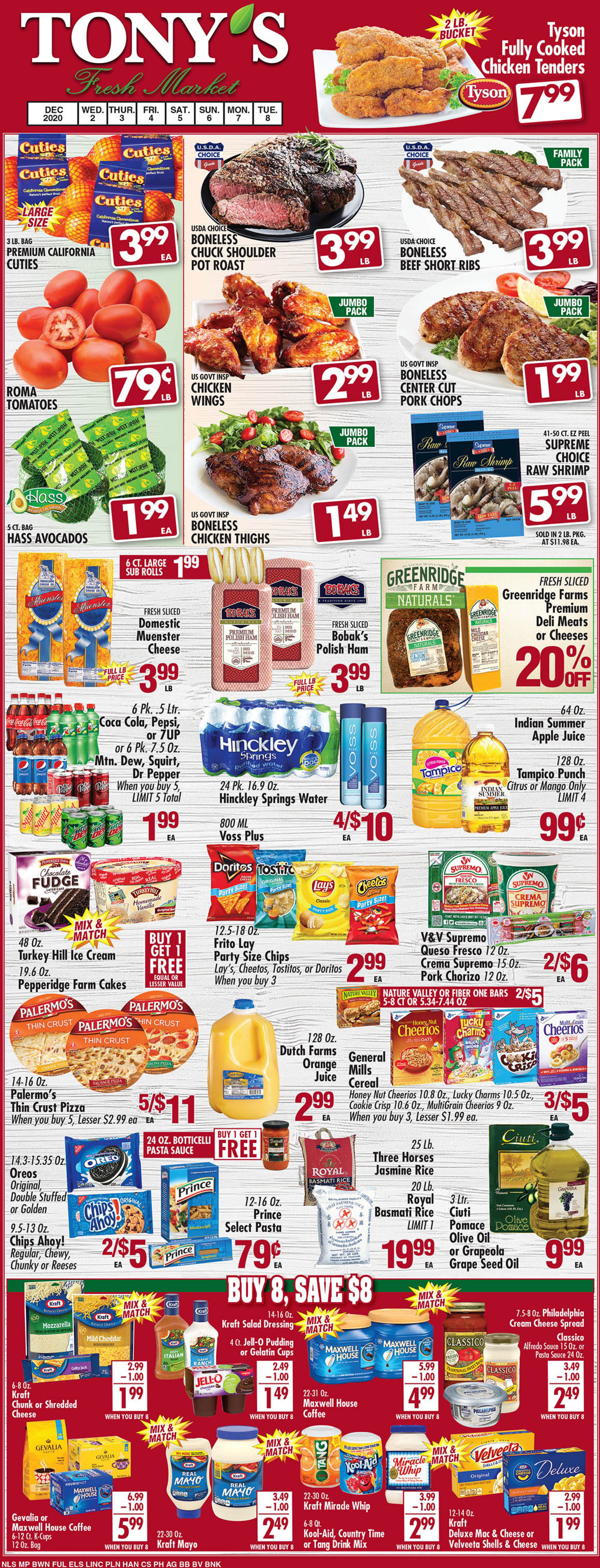 Tony's Fresh Market Weekly Ad Flyer December 2 to December 8, 2020