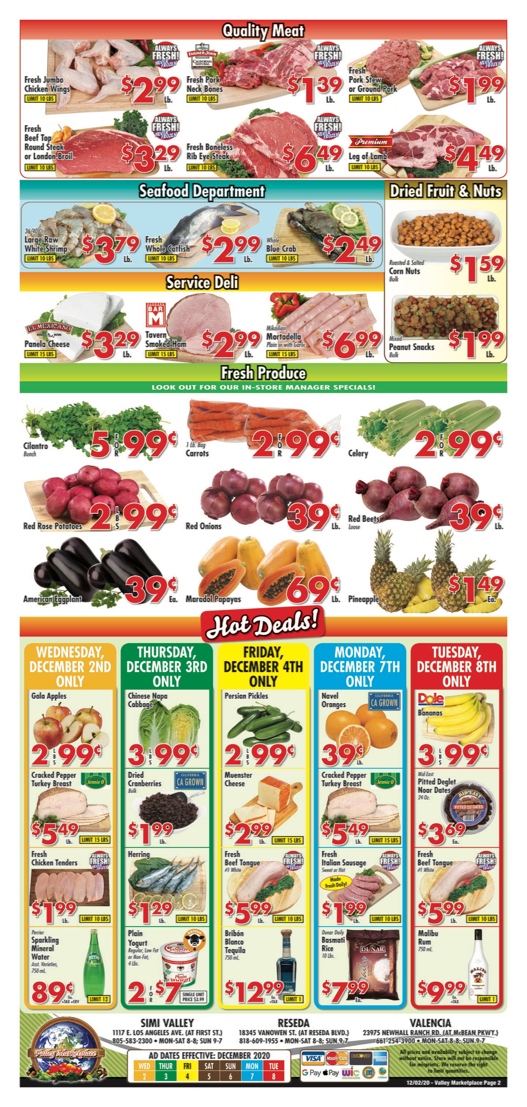 Valley Marketplace Weekly Ad Flyer December 2 to December 8, 2020