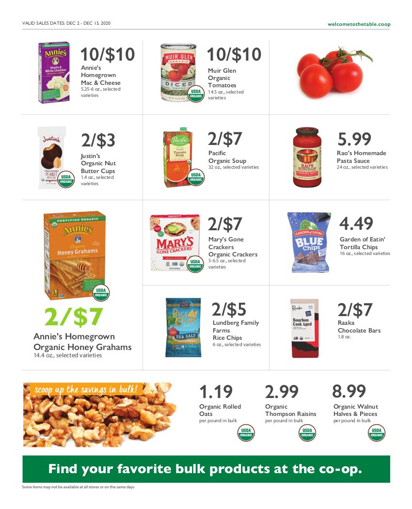 Wheatsville Food Coop Weekly Ad Flyer December 2 to December 15, 2020