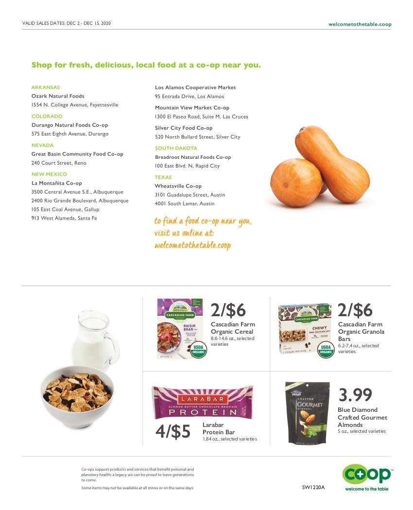 Wheatsville Food Coop Weekly Ad Flyer December 2 to December 15, 2020