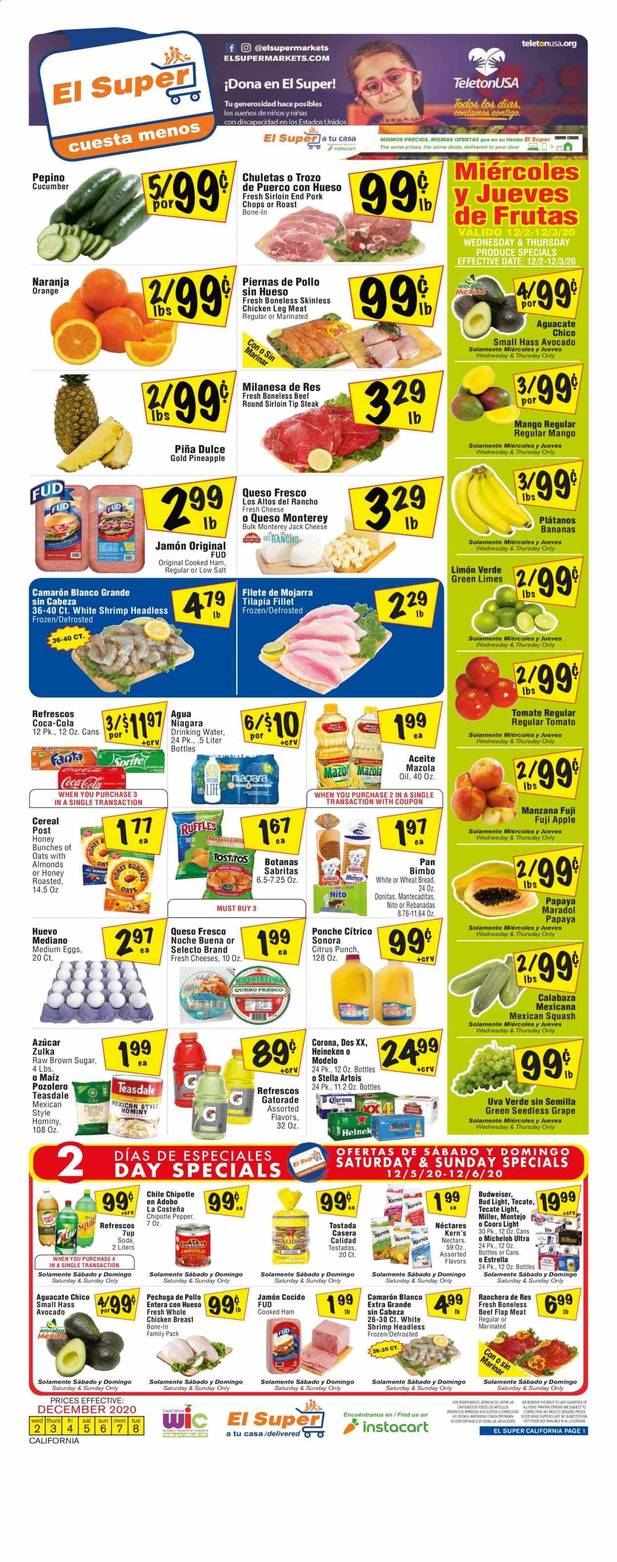 El Super (AZ, CA, NM, NV, TX) Weekly Ad Flyer December 2 to December 8
