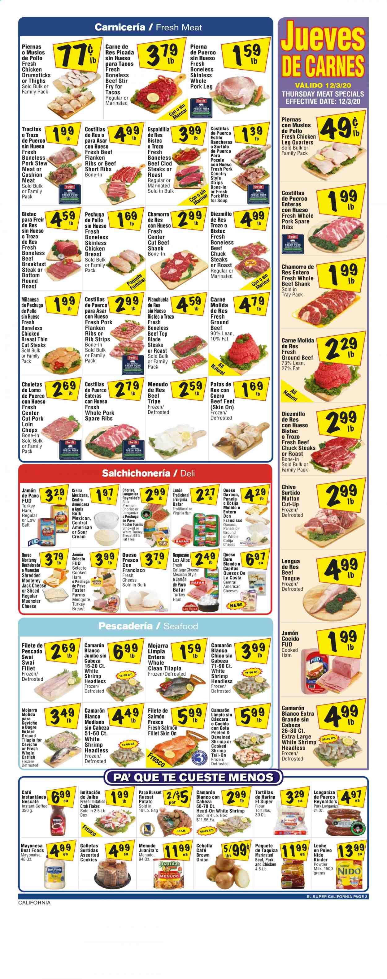 El Super (AZ, CA, NM, NV, TX) Weekly Ad Flyer December 2 to December 8