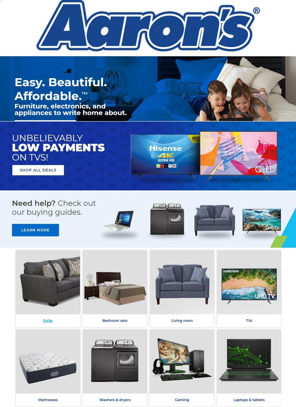 Aaron's Weekly Ad Flyer November 26 to January 9