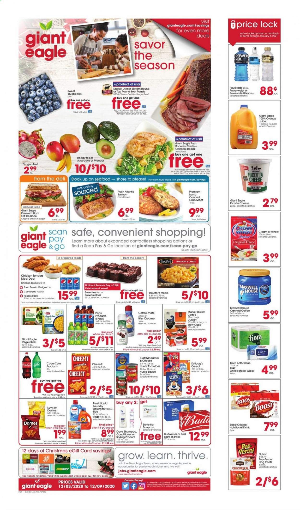 Giant Eagle (IN, MD, OH, PA, WV) Weekly Ad Flyer December 3 to December 9