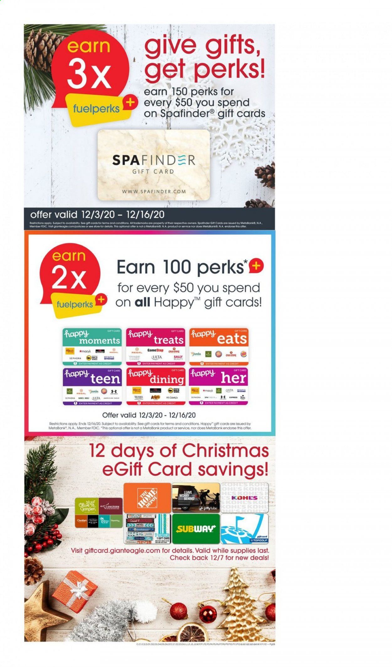 Giant Eagle (IN, MD, OH, PA, WV) Weekly Ad Flyer December 3 to December 9