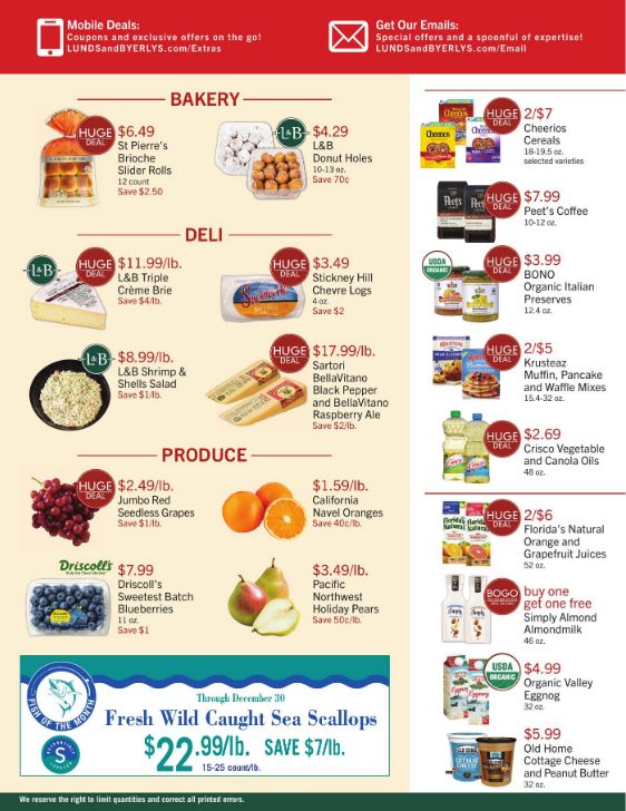 Lunds & Byerlys Holiday Weekly Ad Flyer December 3 to December 9, 2020