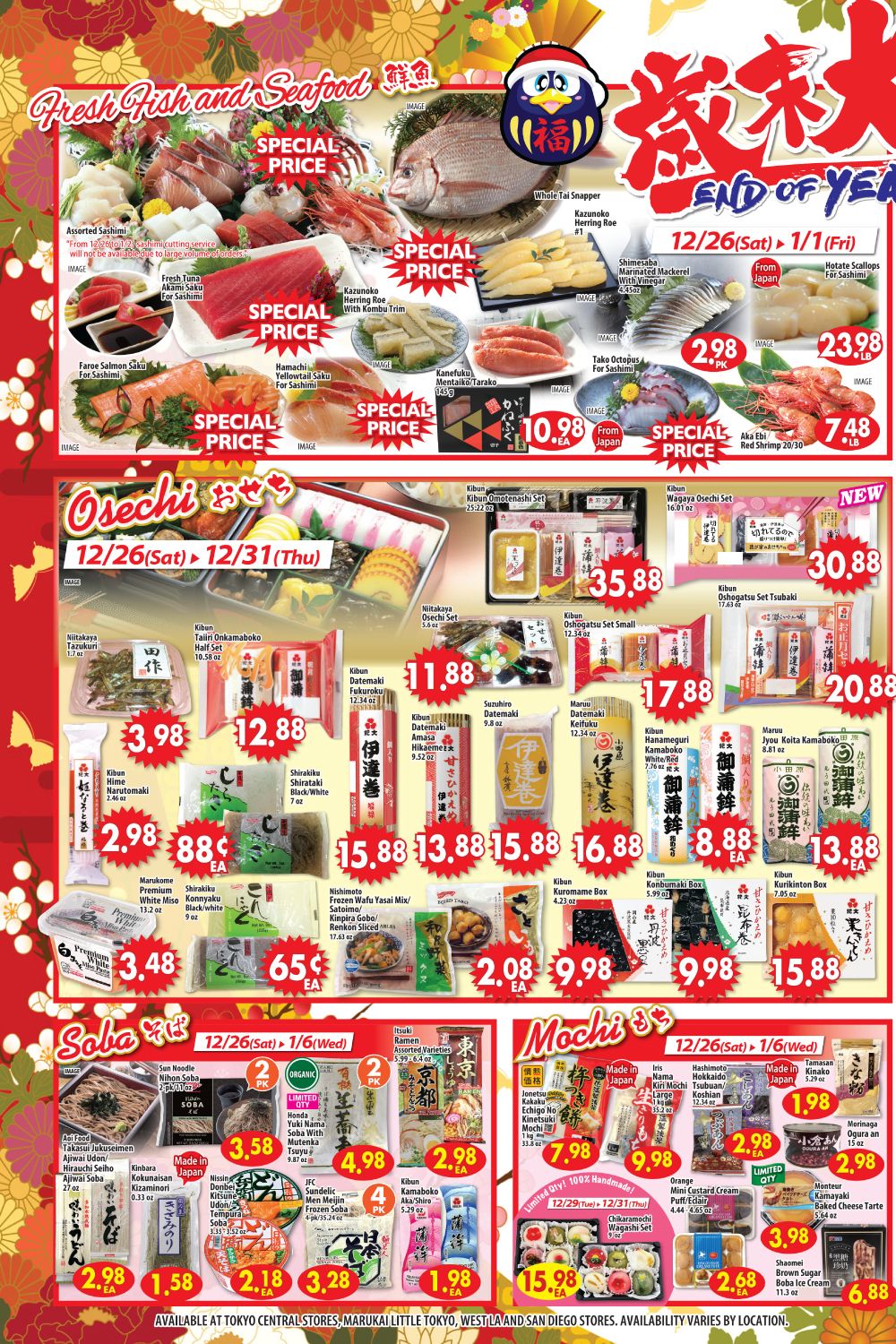 Marukai End Of Year Sale Ad Flyer December 10 to January 6