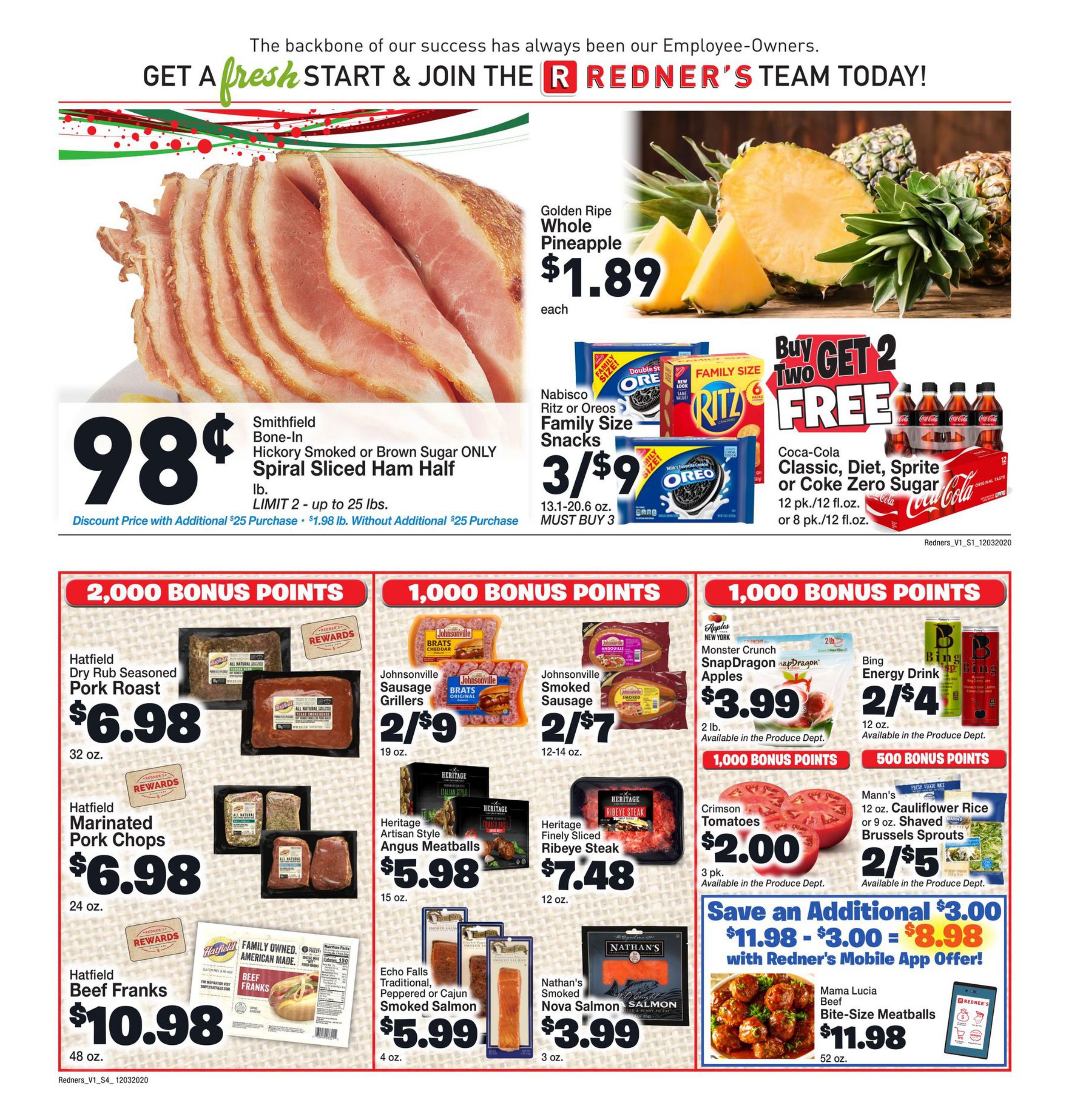 Redner's Markets Weekly Ad Flyer December 3 to December 9, 2020