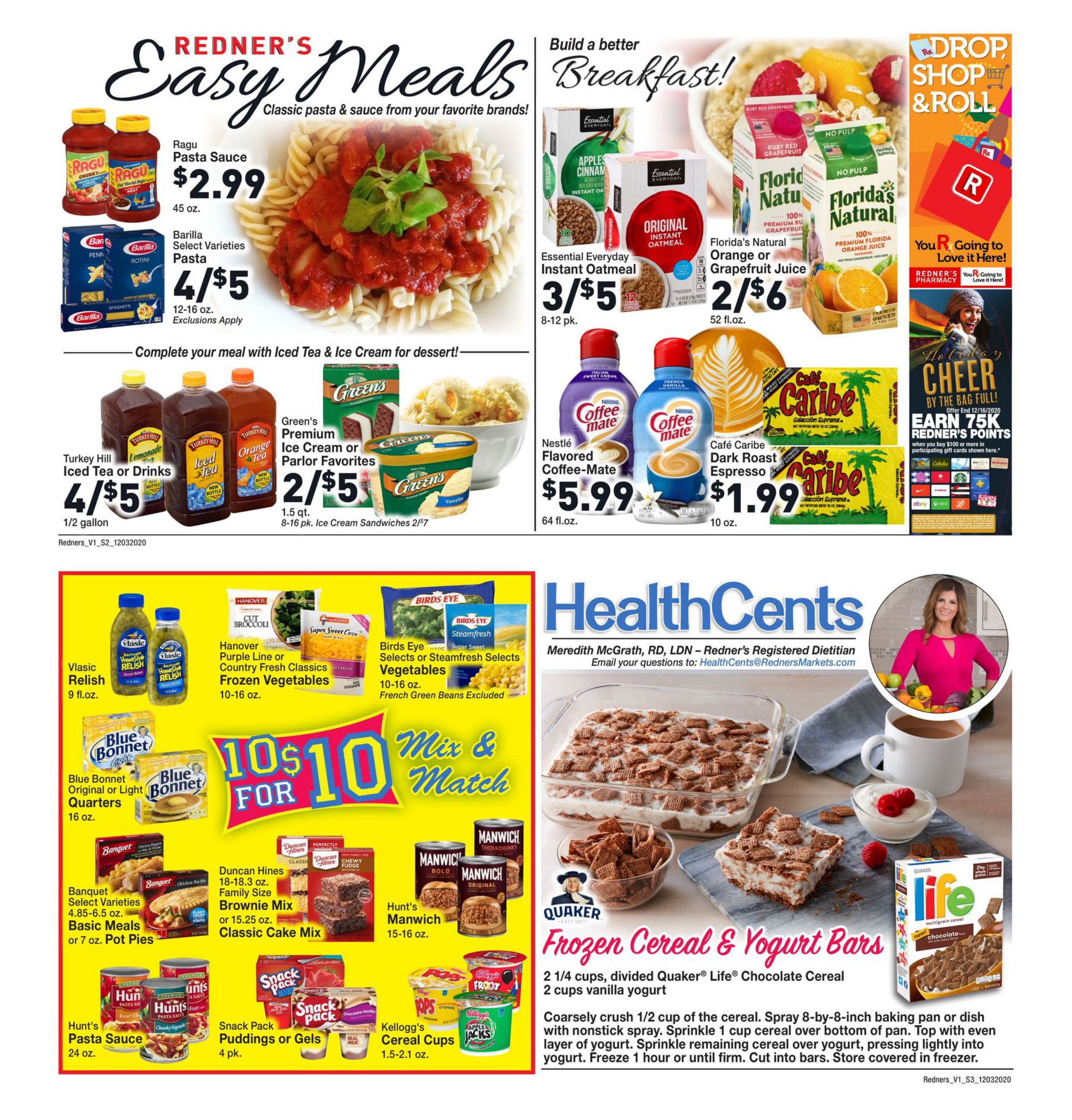 Redner's Markets Weekly Ad Flyer December 3 to December 9, 2020