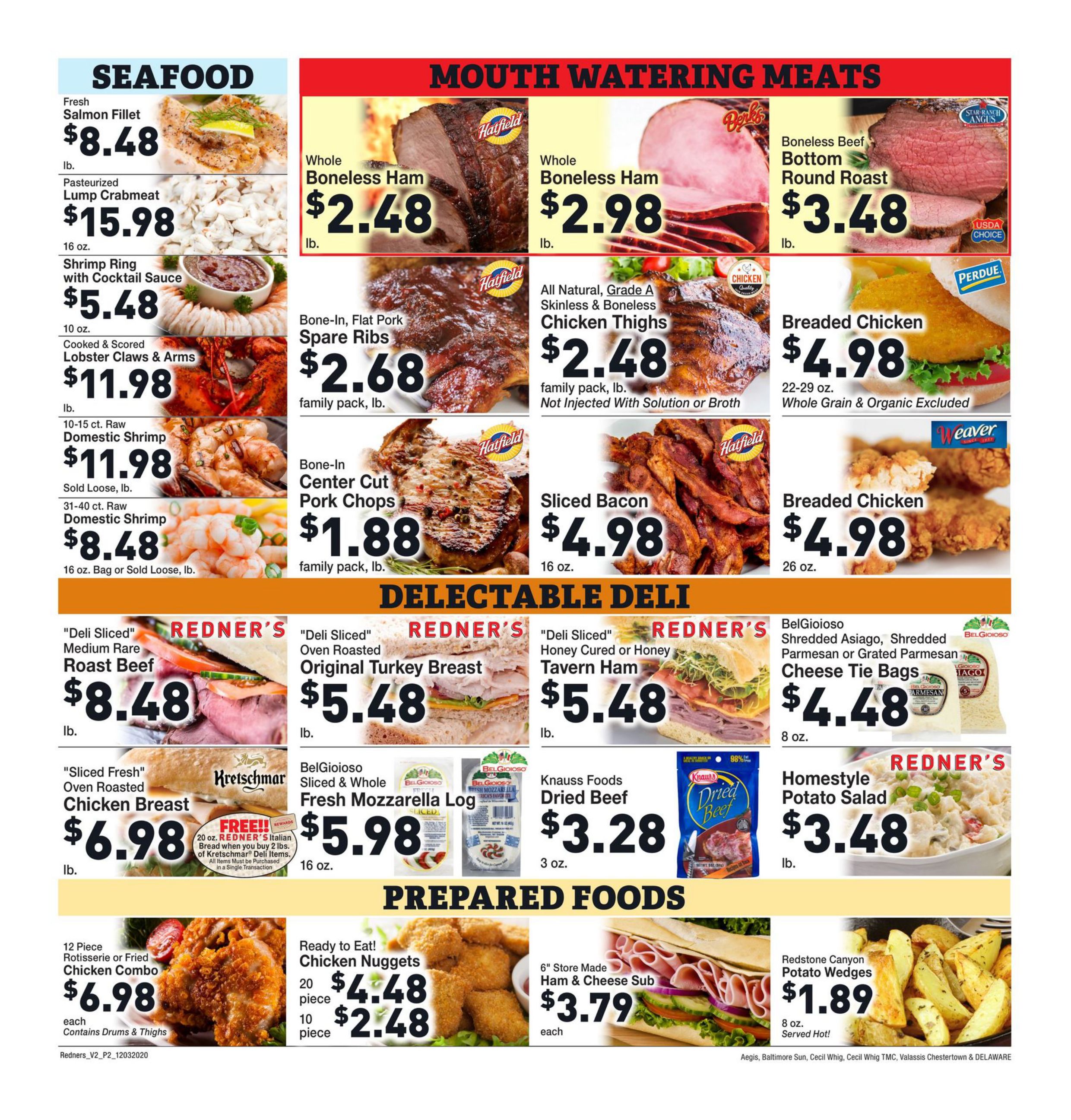Redner's Markets Weekly Ad Flyer December 3 to December 9, 2020