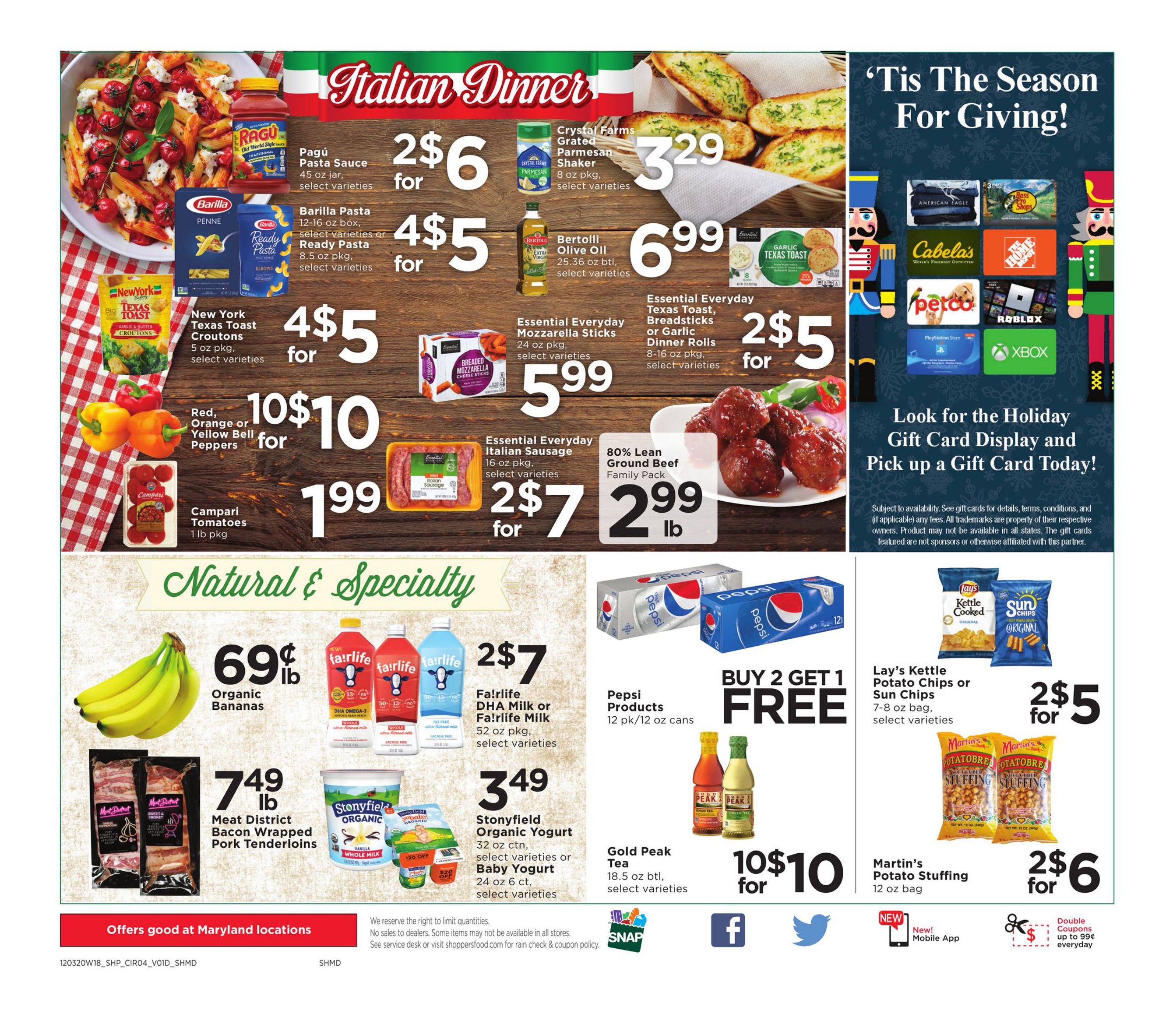 Shoppers Food Weekly Ad Flyer December 3 to December 9, 2020