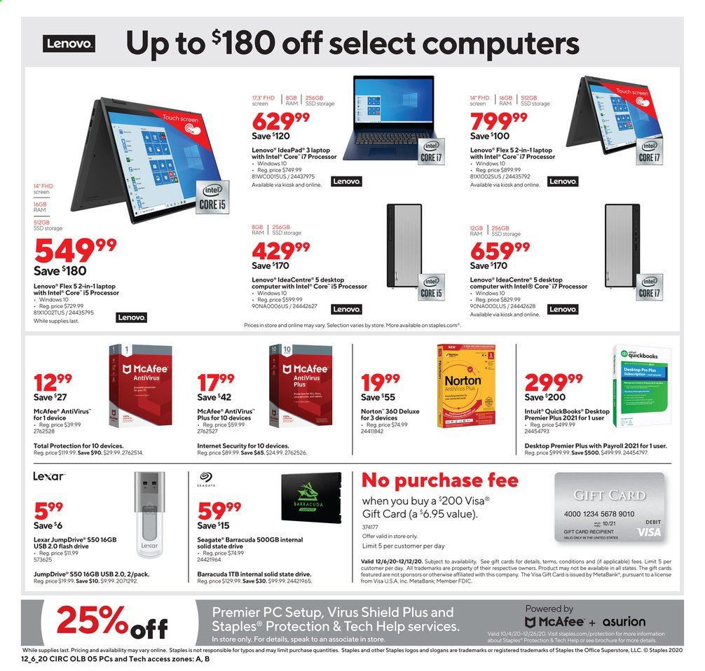 Staples Weekly Ad Flyer December 6 to December 12