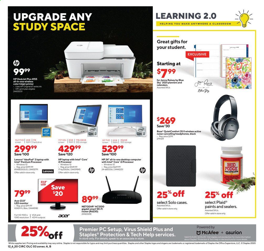 Staples Weekly Ad Flyer December 6 to December 12