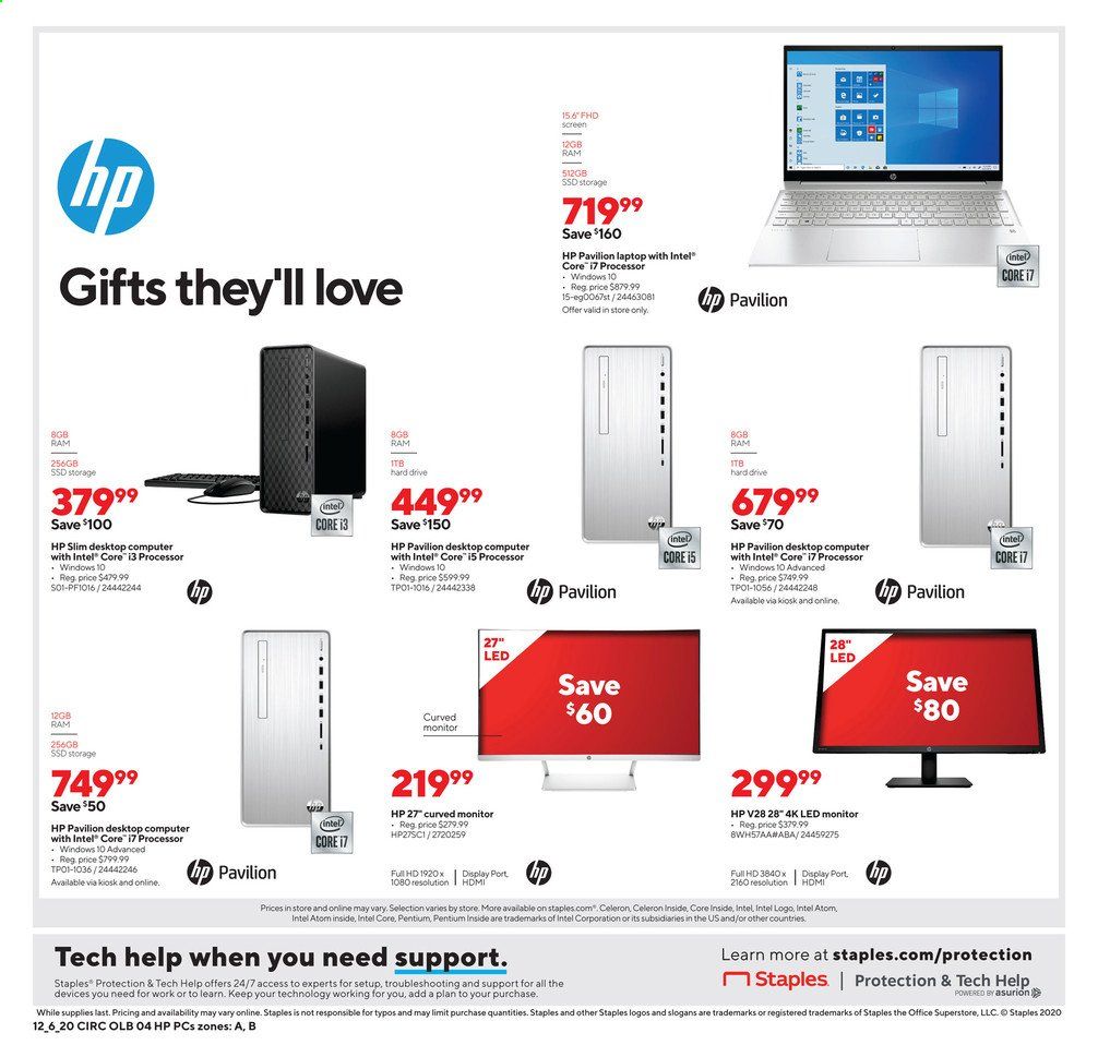 Staples Weekly Ad Flyer December 6 to December 12