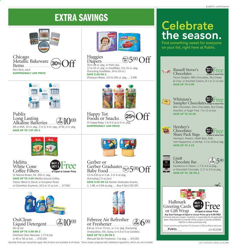 Publix (AL, FL, GA, NC, SC, TN, VA) Weekly Ad Flyer December 3 to December 9