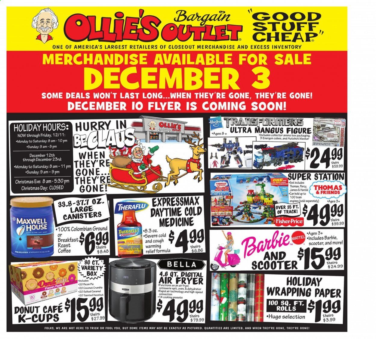 Ollie's Bargain Outlet Weekly Ad Flyer December 3 to December 9