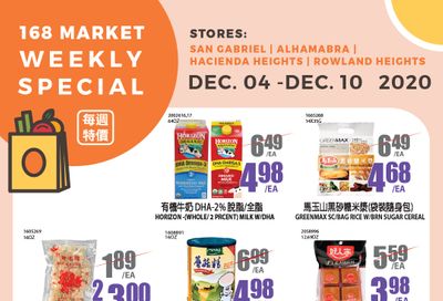 168 Market (CA) Weekly Ad Flyer December 4 to December 10, 2020
