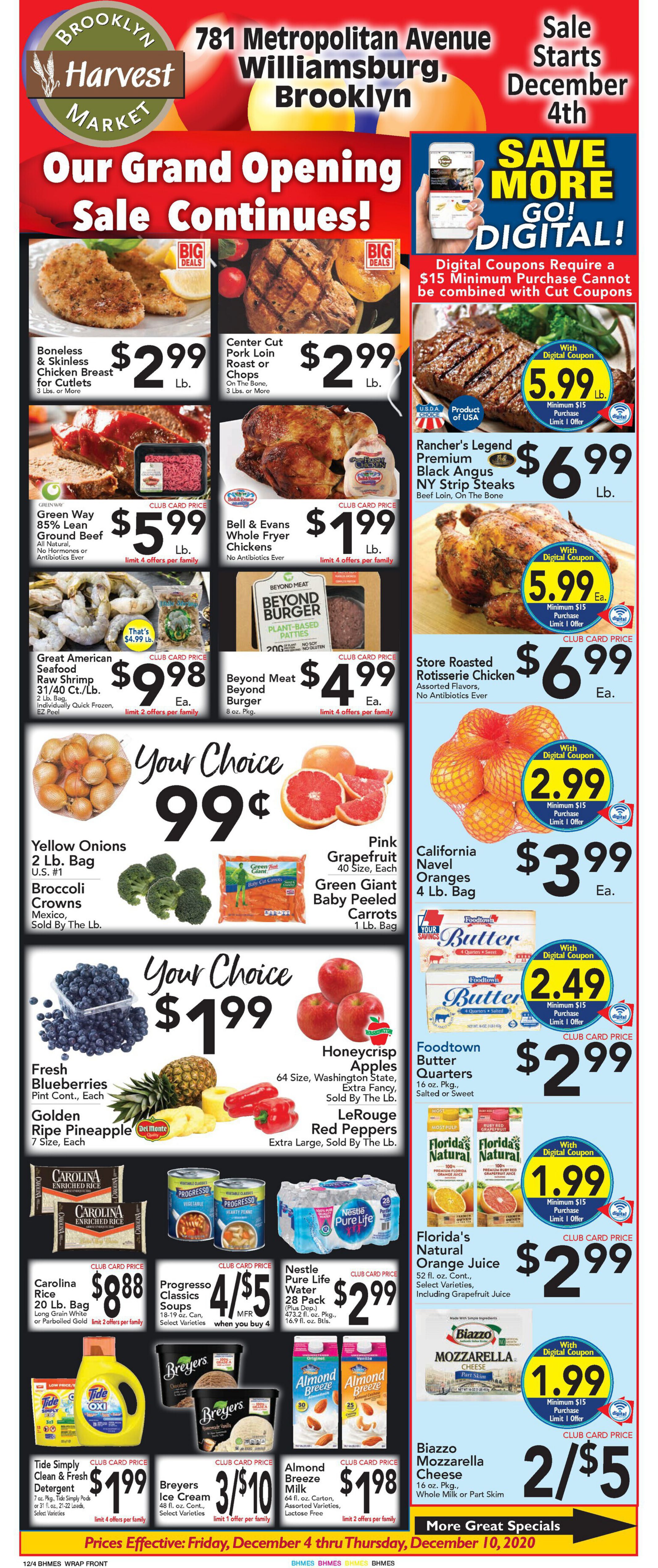 Brooklyn Harvest Market Weekly Ad Flyer December 4 to December 10, 2020