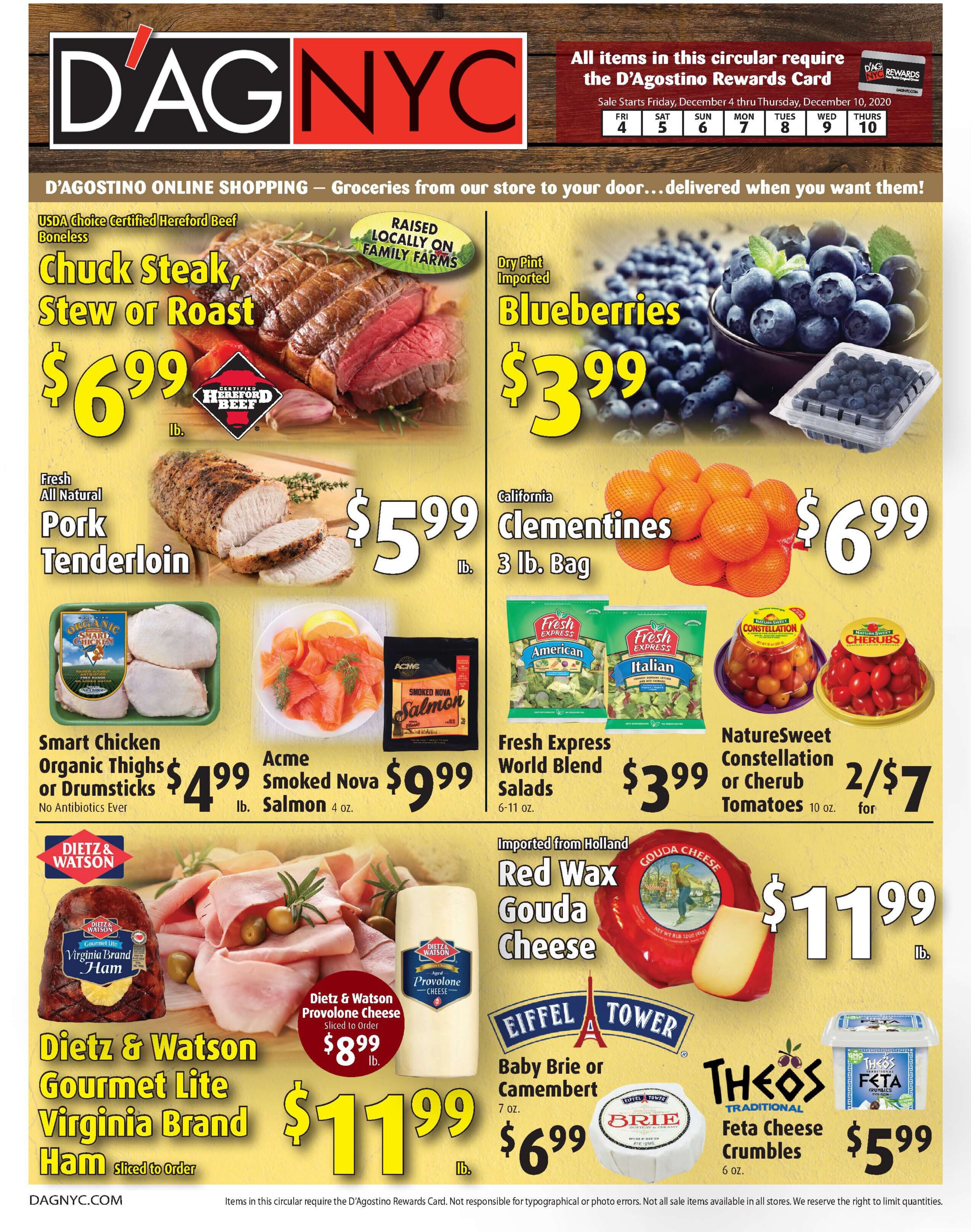 D'Agostino Weekly Ad Flyer December 4 to December 10, 2020