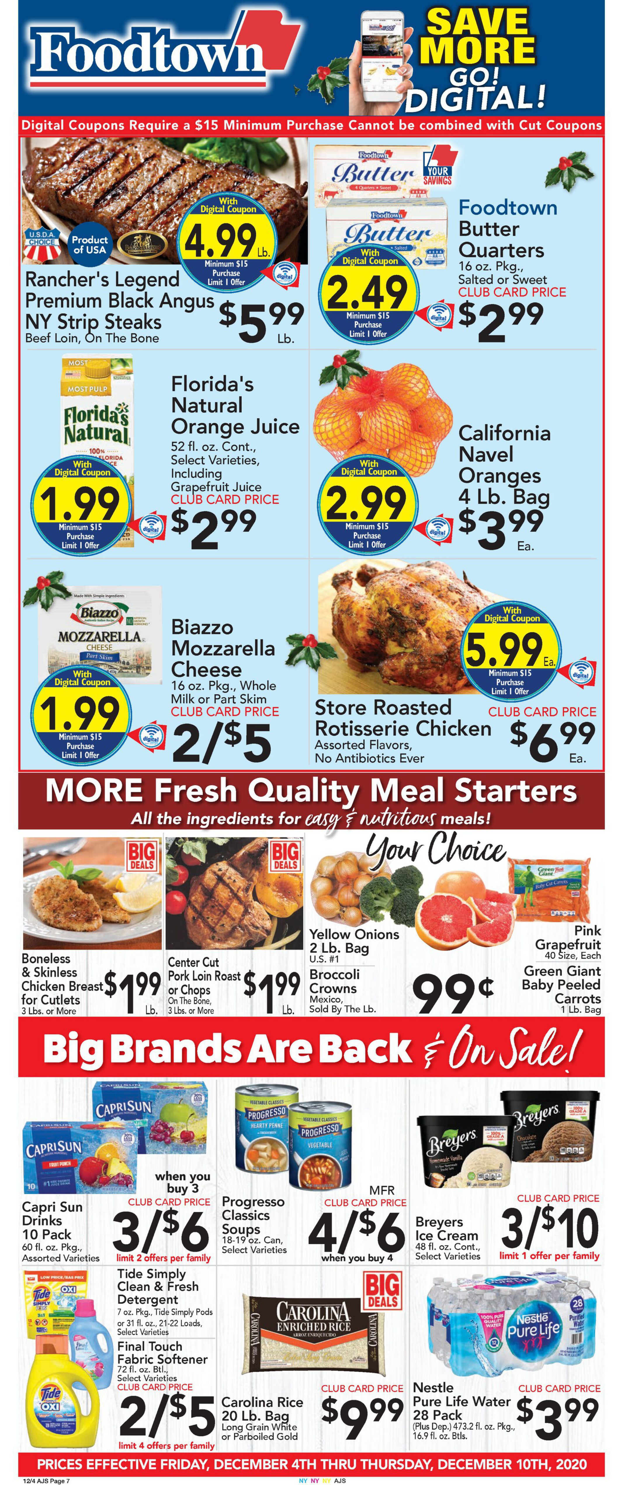 Foodtown Holiday Hanukkah Weekly Ad Flyer December 4 to December 10, 2020