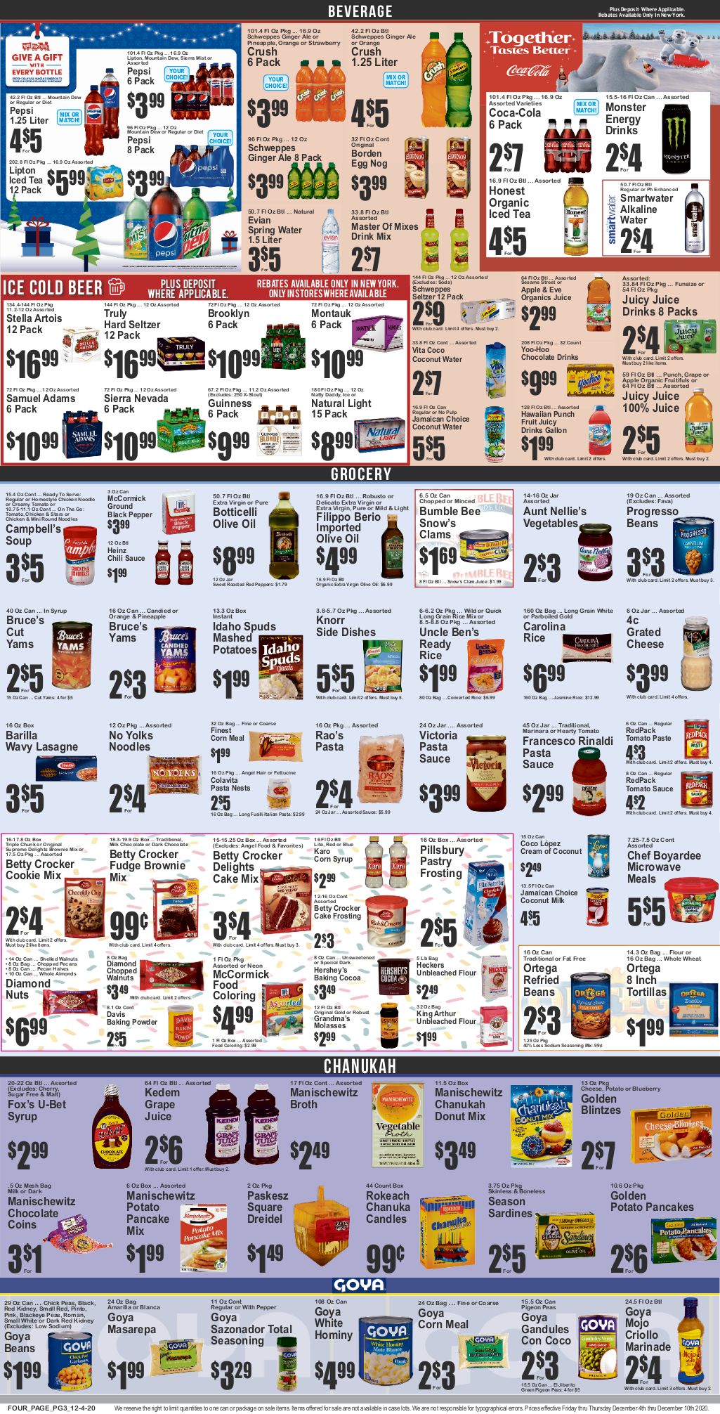 Key Food Holiday Hanukkah Weekly Ad Flyer December 4 to December 10, 2020