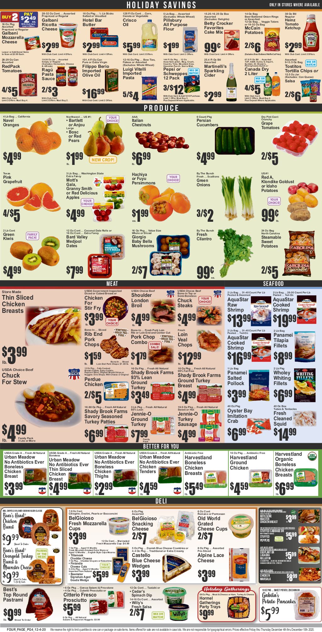 Key Food Holiday Hanukkah Weekly Ad Flyer December 4 to December 10, 2020