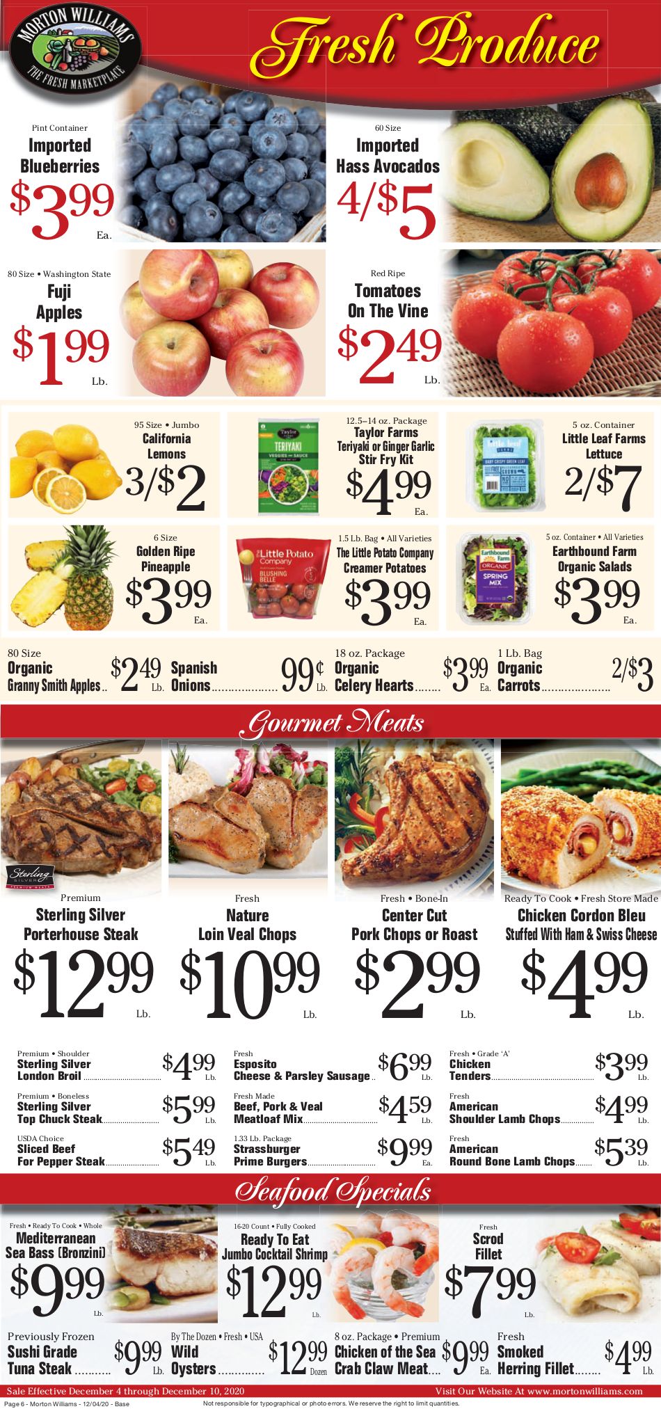 Morton Williams Weekly Ad Flyer December 4 to December 10, 2020