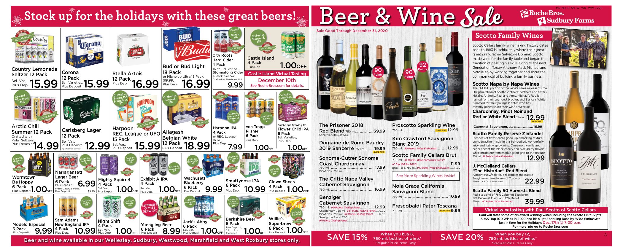Roche Bros Supermarkets Holiday Hanukkah Weekly Ad Flyer December 4 to December 10, 2020