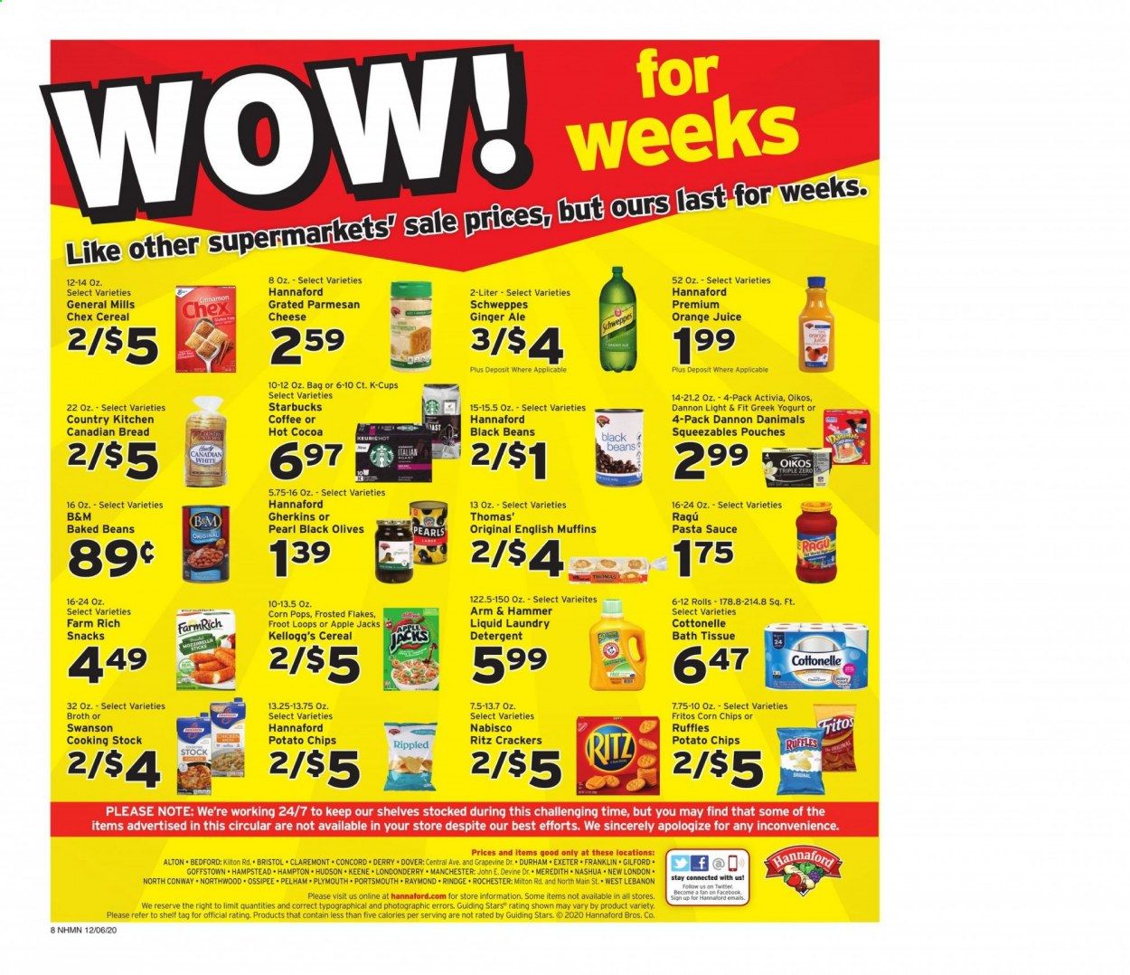 Hannaford (NH) Weekly Ad Flyer December 6 to December 12