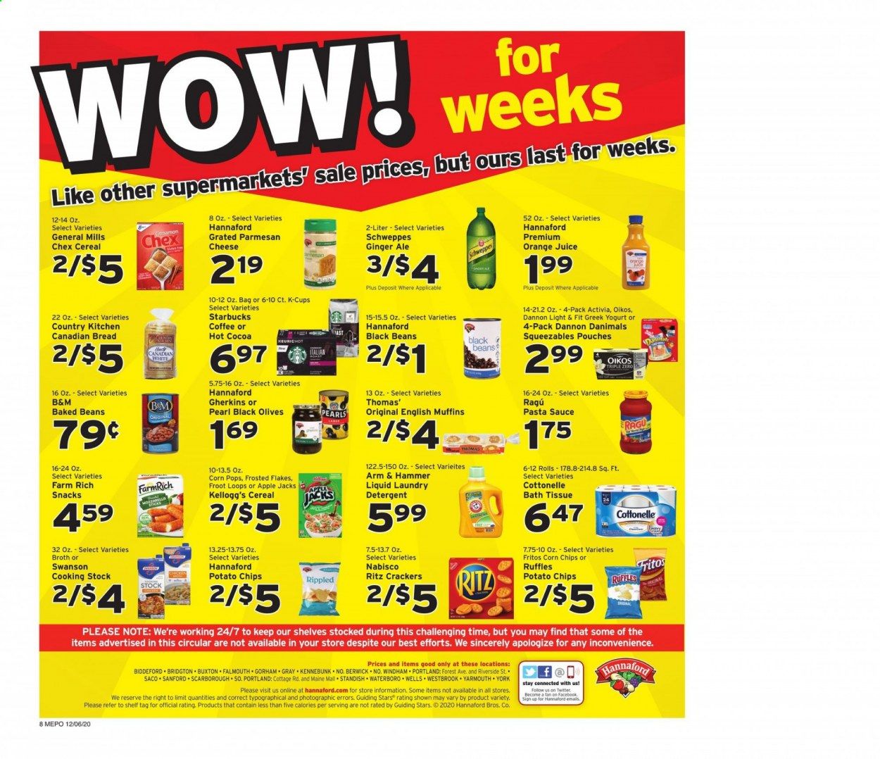 Hannaford (ME) Weekly Ad Flyer December 6 to December 12