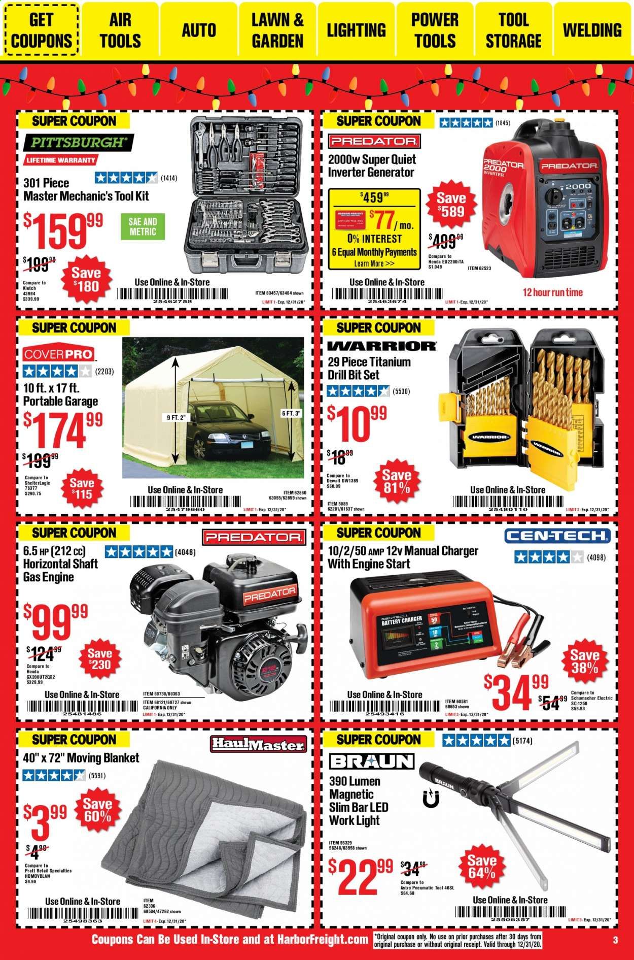 Harbor Freight Weekly Ad Flyer December 1 to December 31