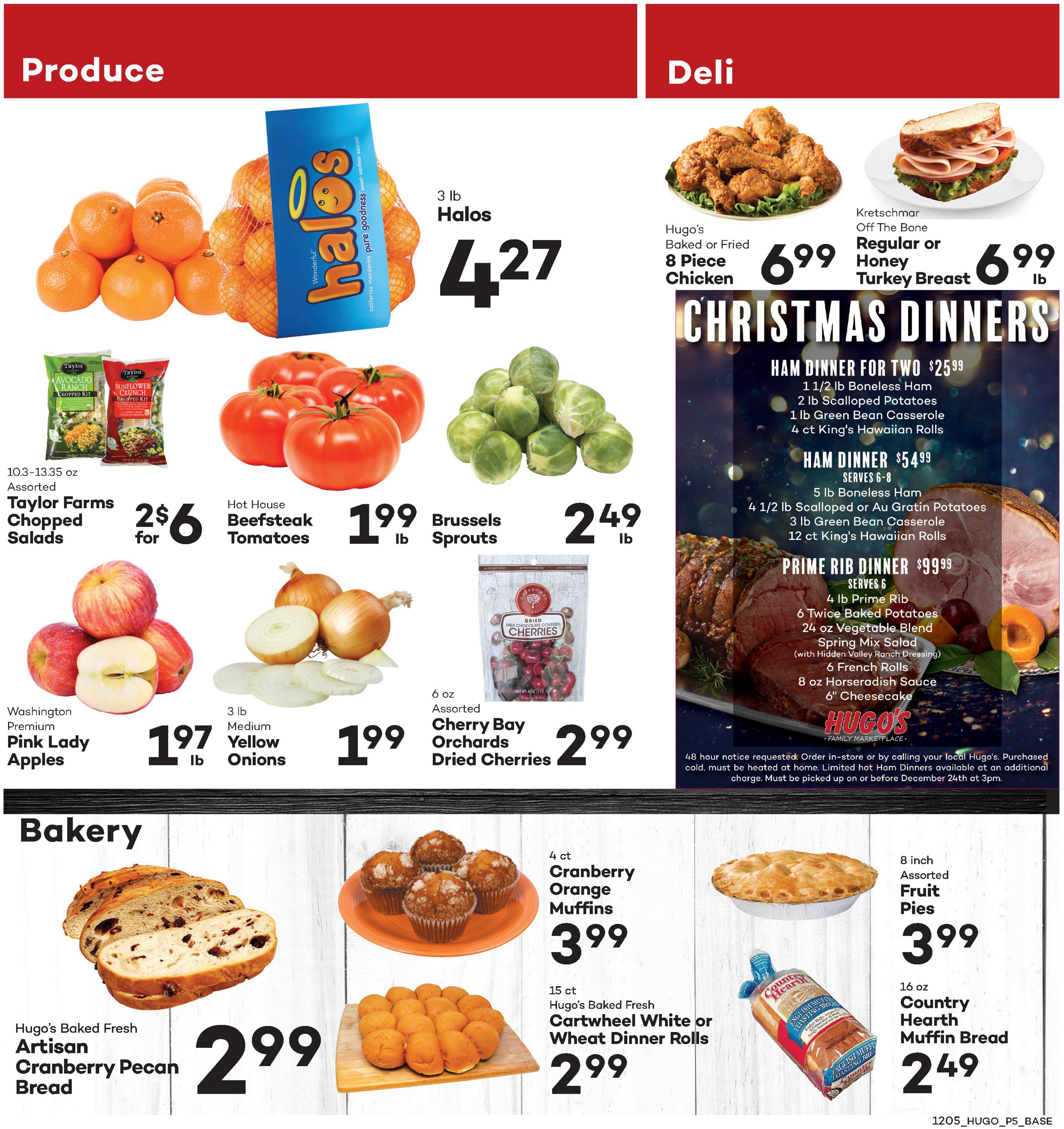 Hugo's Family Marketplace Holiday Weekly Ad Flyer December 5 to December 11, 2020