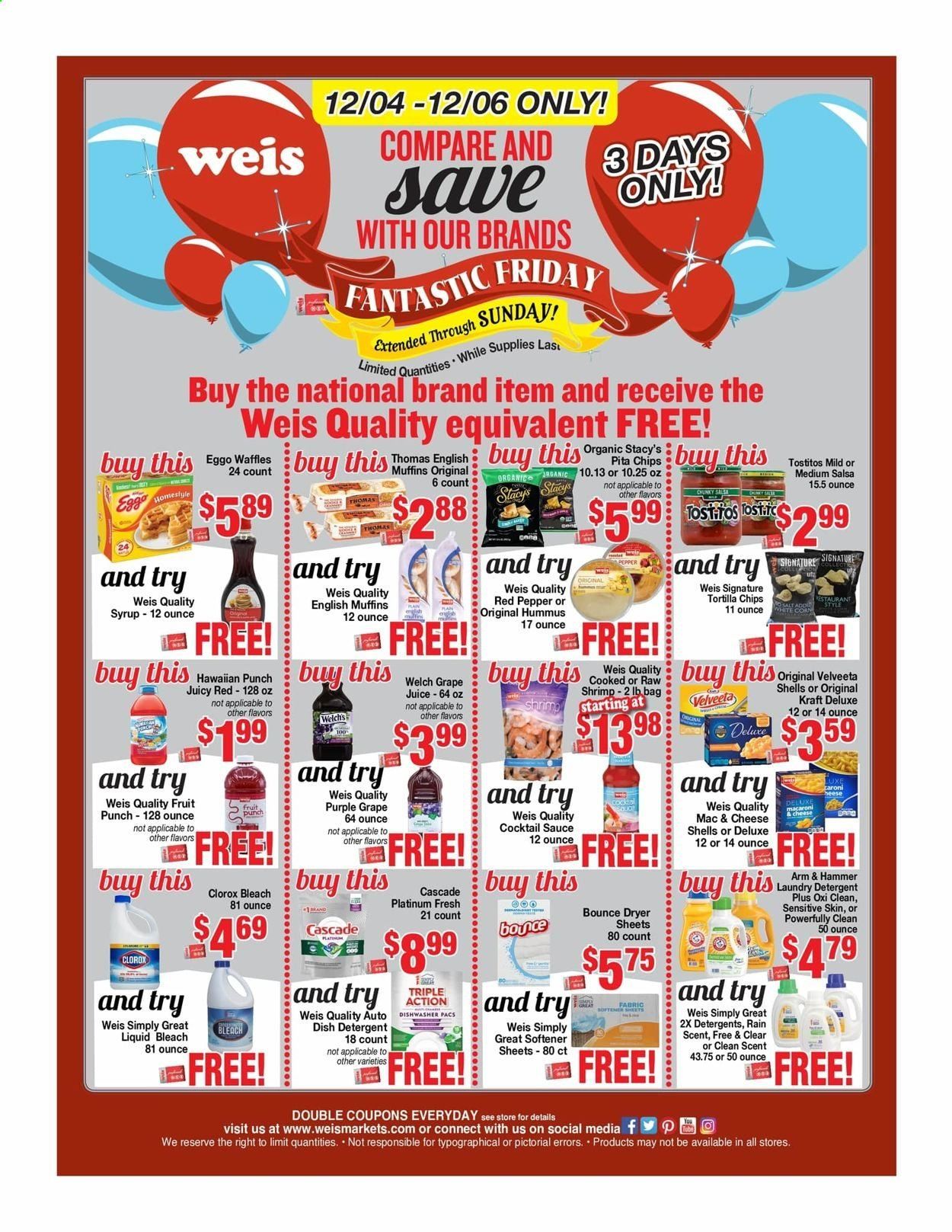 Weis Weekly Ad Flyer December 4 to December 6