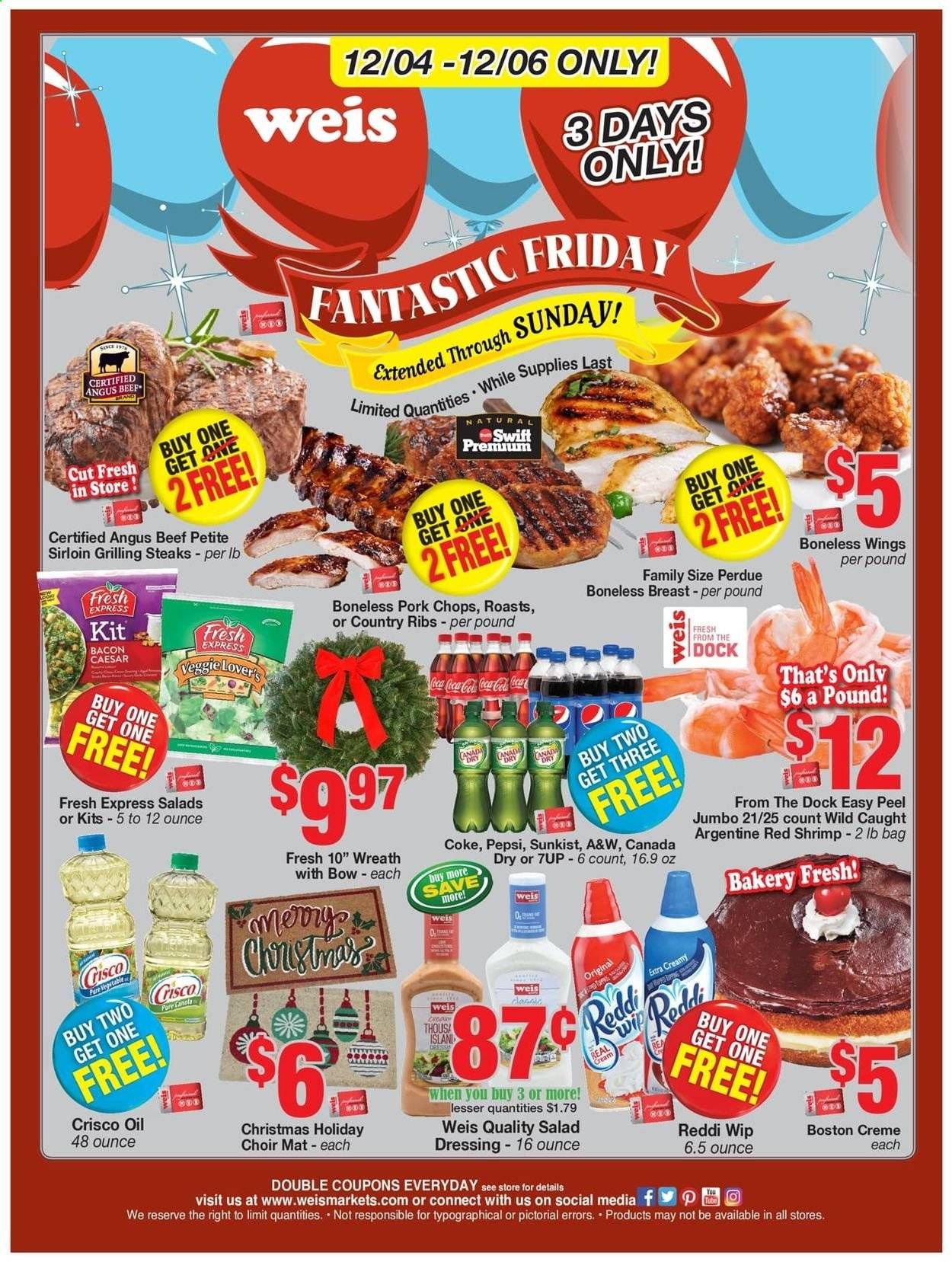 Weis Weekly Ad Flyer December 4 to December 6