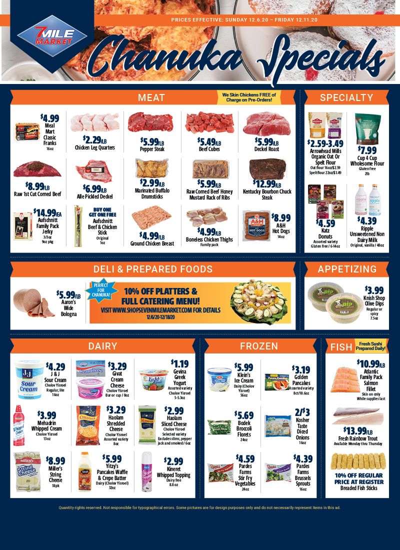 7 Mile Market Hanukkah Weekly Ad Flyer December 6 to December 11, 2020