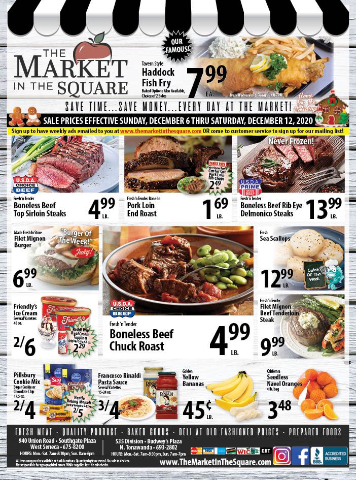 The Market In The Square Holiday Weekly Ad Flyer December 6 to December 12, 2020