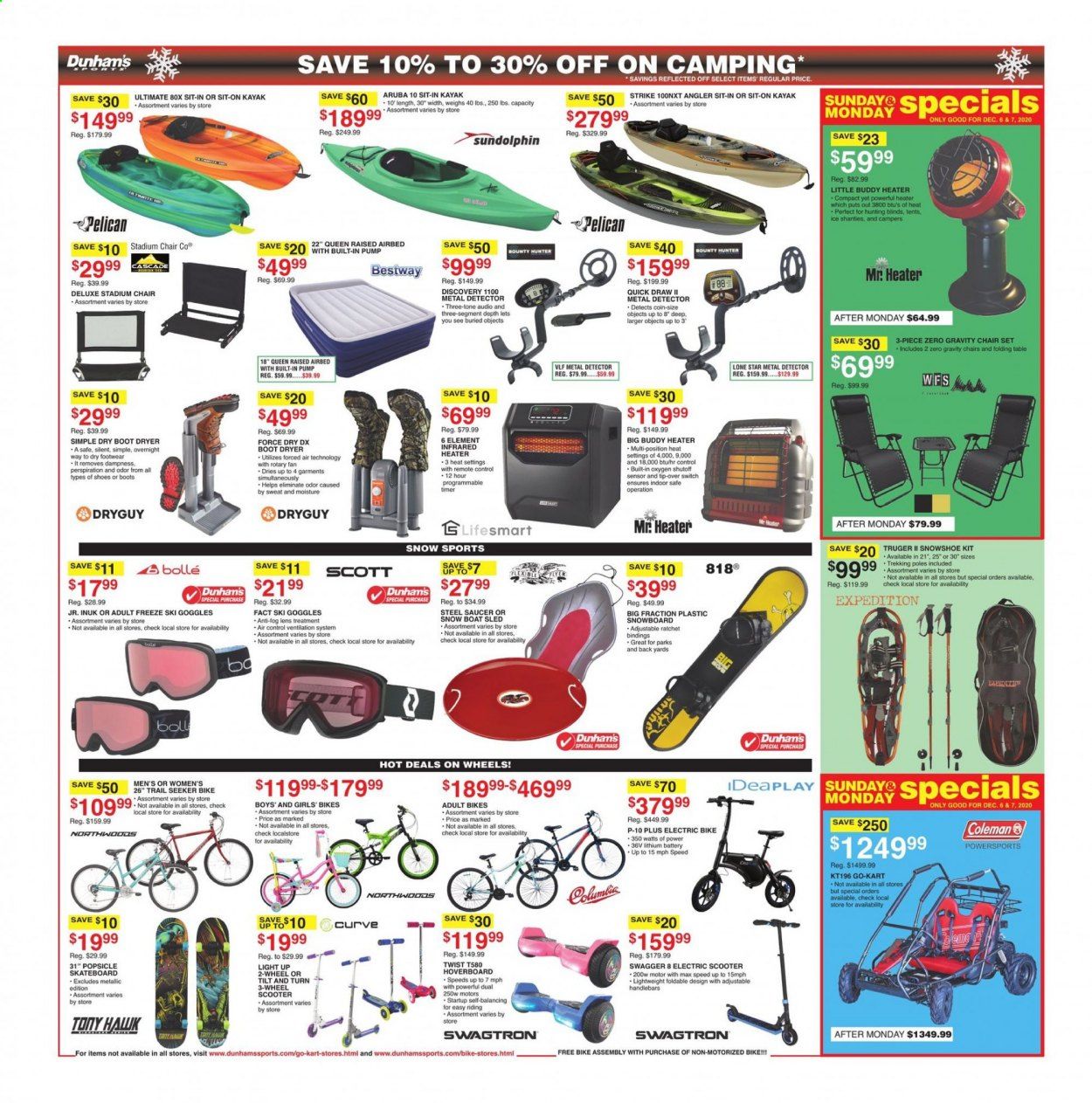 Dunham's Sports (MI, PA, WI) Weekly Ad Flyer December 5 to December 10