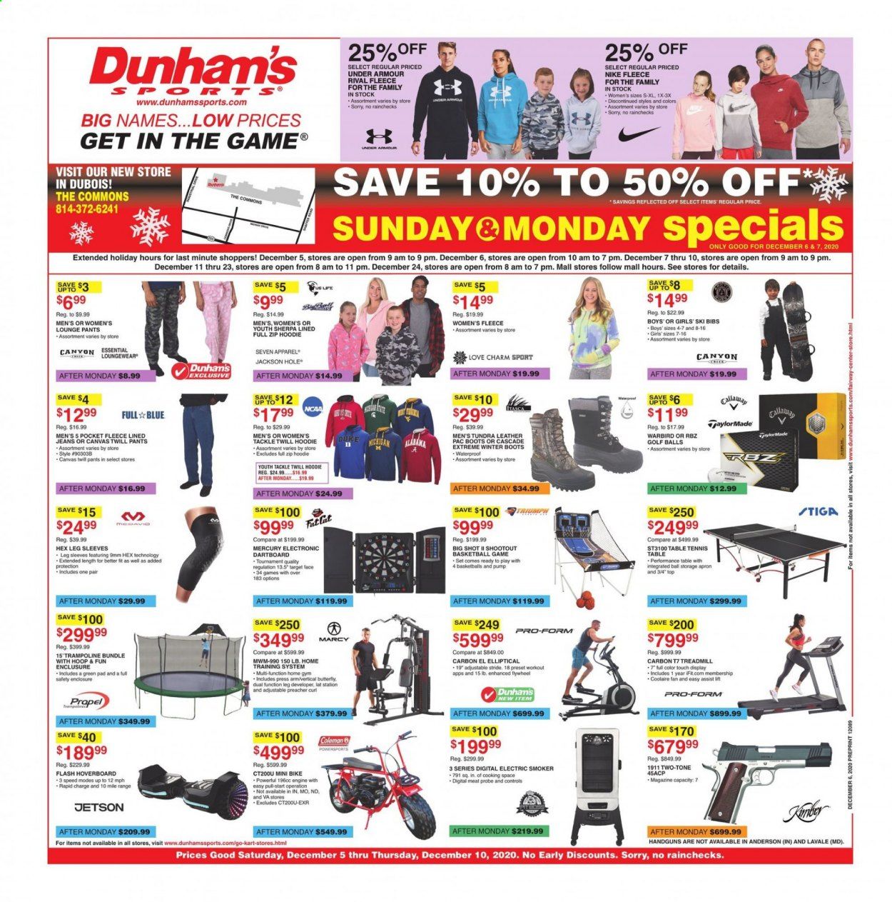 Dunham's Sports (PA) Weekly Ad Flyer December 5 to December 10