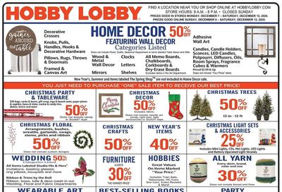 Hobby Lobby Weekly Ad Flyer December 6 to December 12