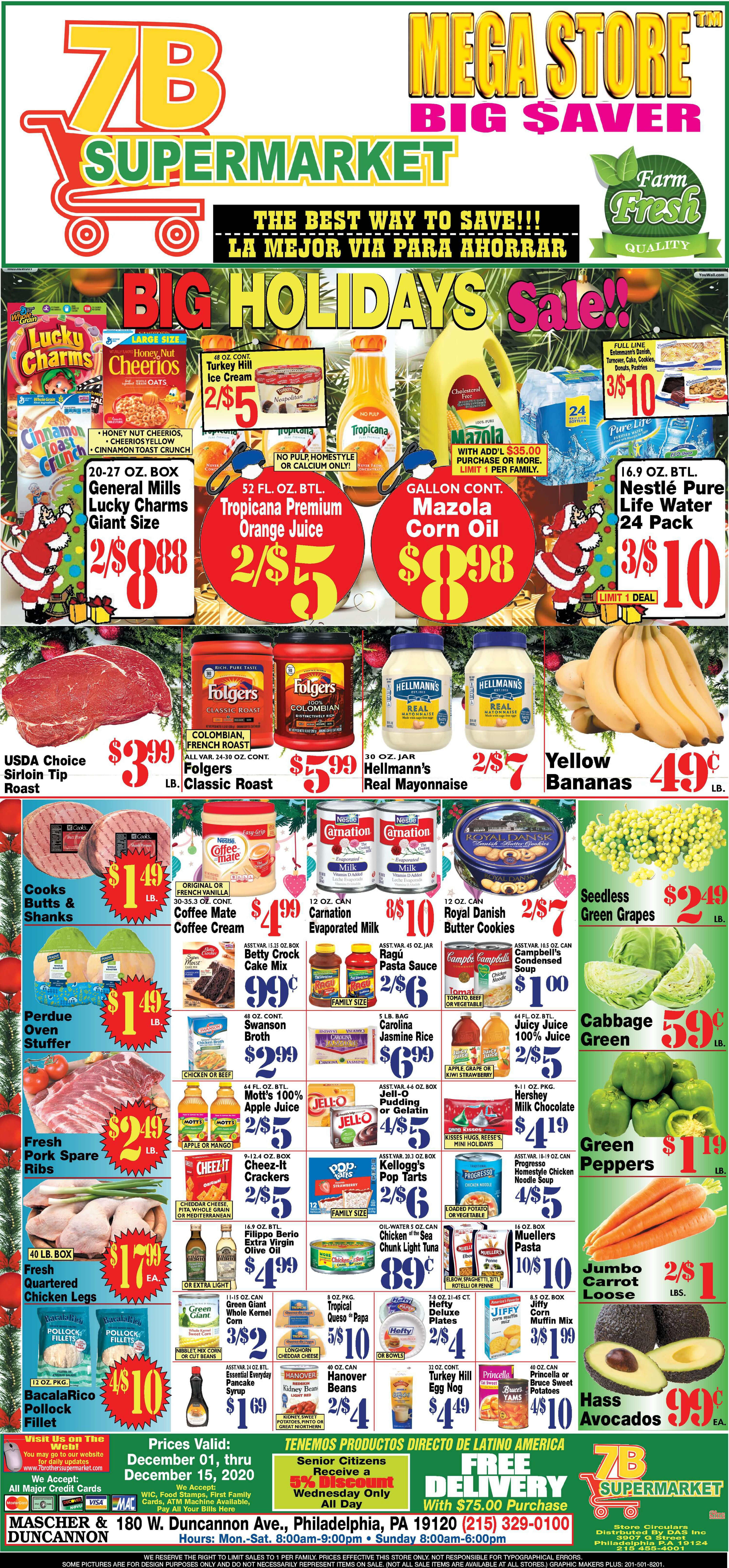7 Brothers Supermarket Weekly Ad Flyer December 1 to December 14, 2020