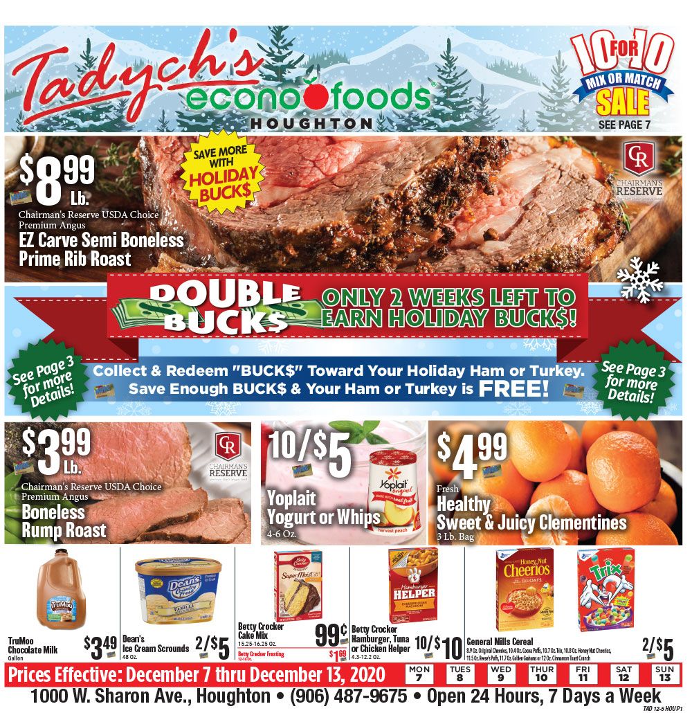 Tadych's Holiday Weekly Ad Flyer December 7 to December 13, 2020