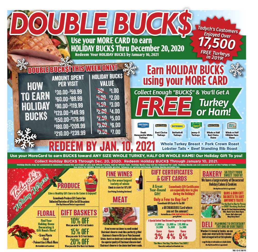 Tadych's Holiday Weekly Ad Flyer December 7 to December 13, 2020