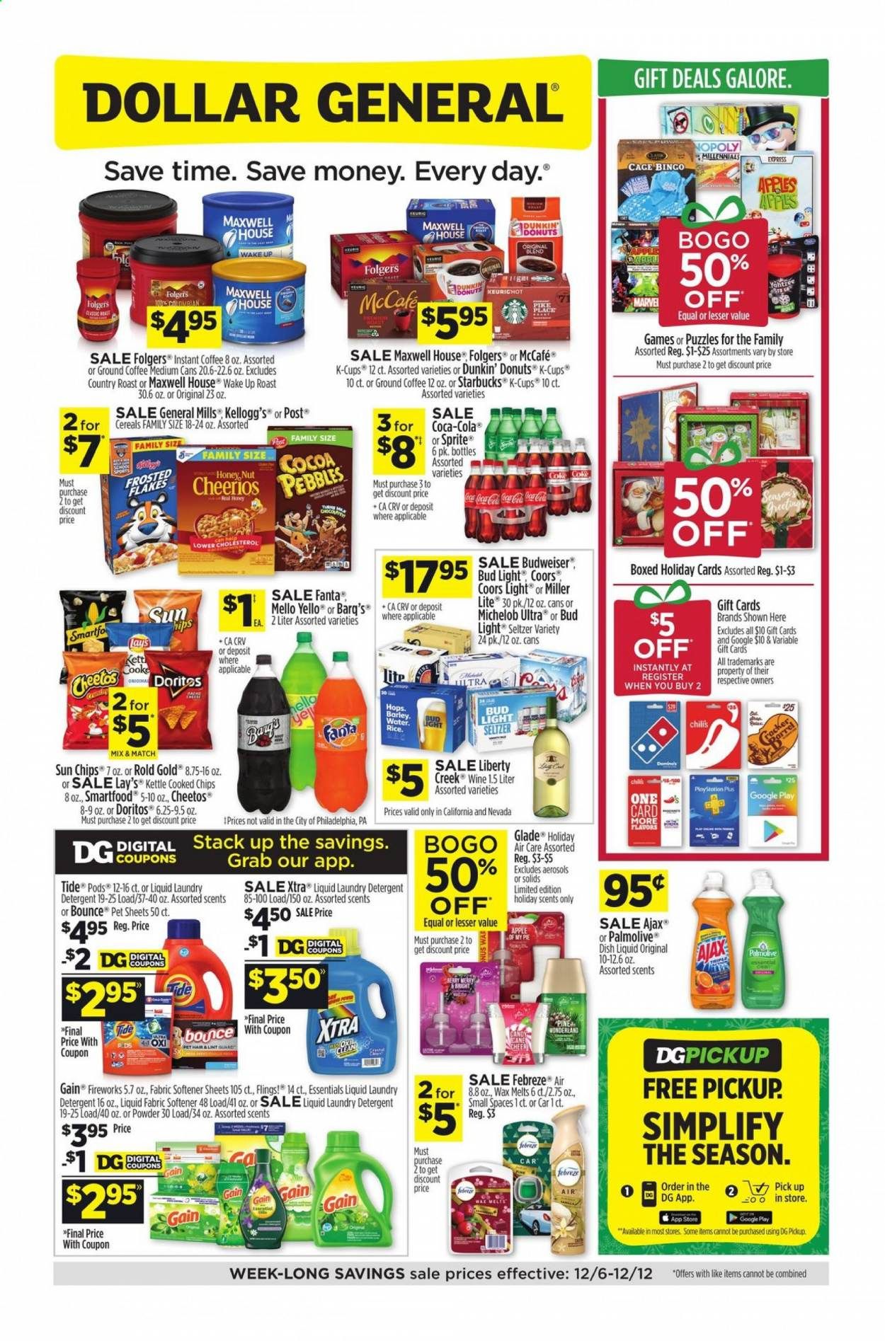Dollar General (CA) Weekly Ad Flyer December 6 to December 12
