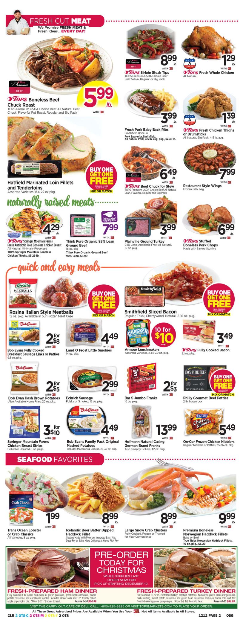 Tops Friendly Markets Holiday Weekly Ad Flyer December 6 to December 12, 2020