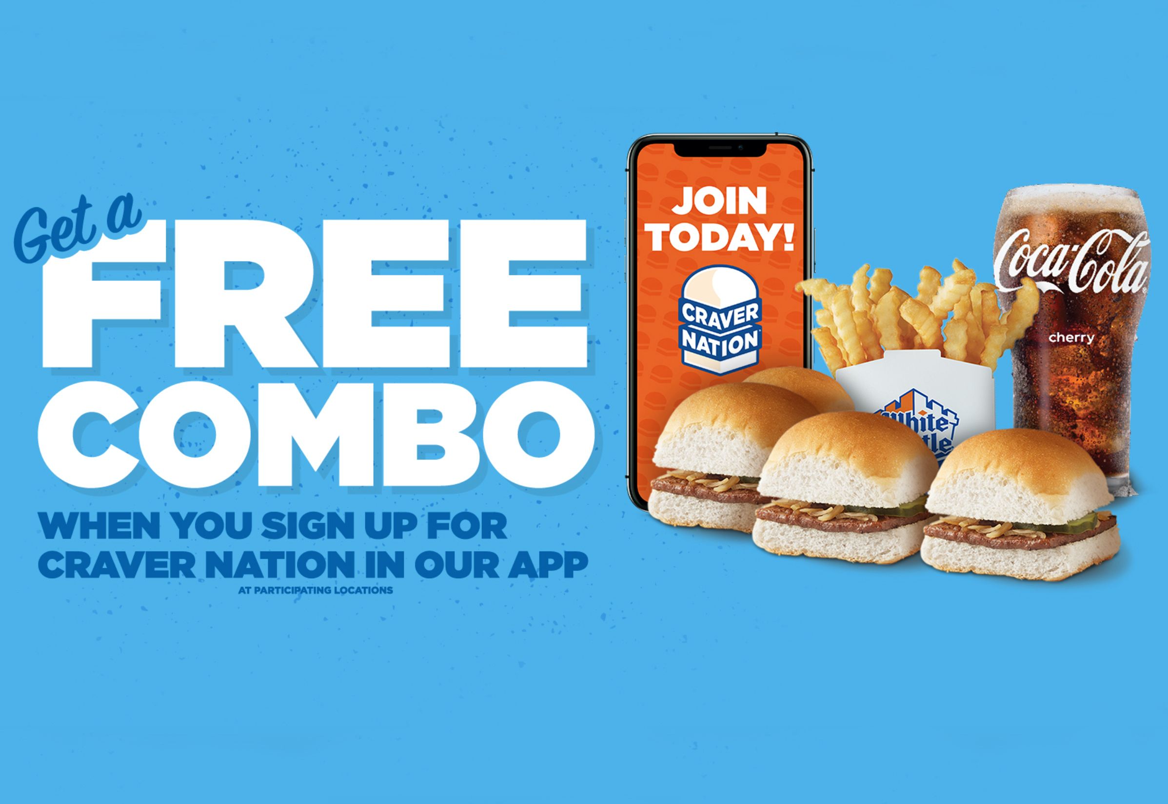 Newly Sign Up for Craver Nation Using the White Castle App and Get a Free Combo Newly Sign Up for Craver Nation Using the White Castle App and Get a Free Combo